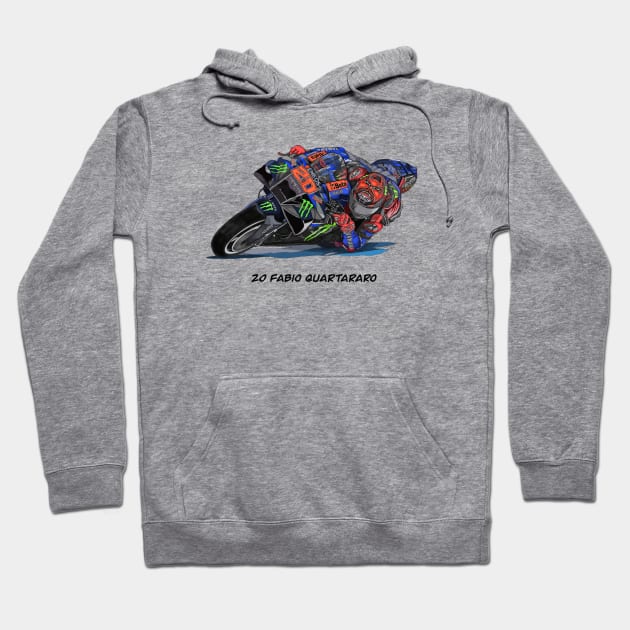 Drawing/Sketching MotoGP Team No 20 Hoodie by Roza@Artpage